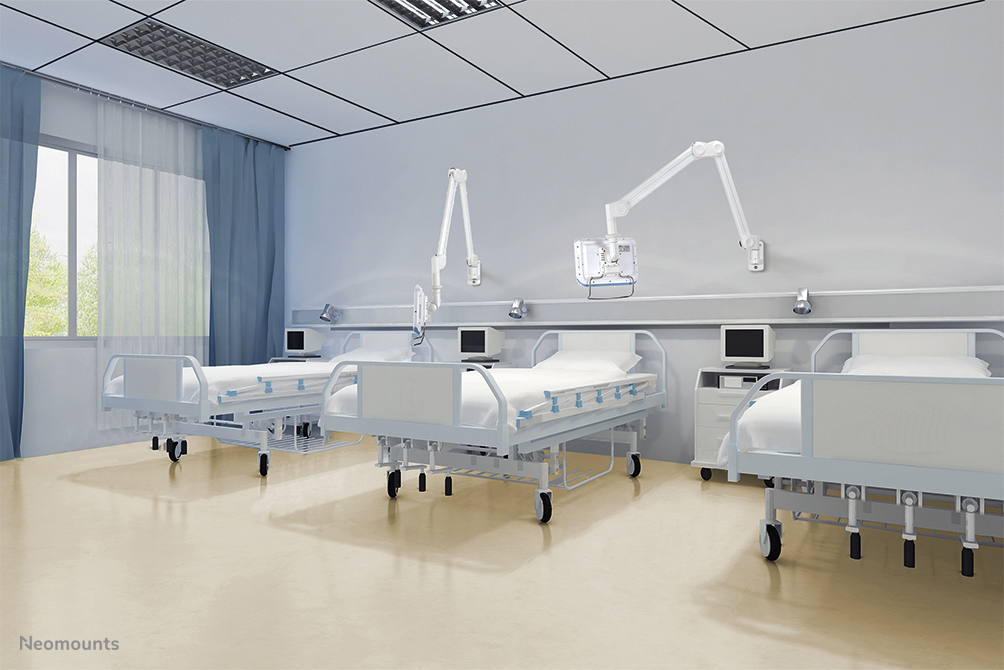 Neomounts FPMA-HAW200 Soporte de pared para monitor médico 10-27" - alt. 0-149 cm - resorte de gas